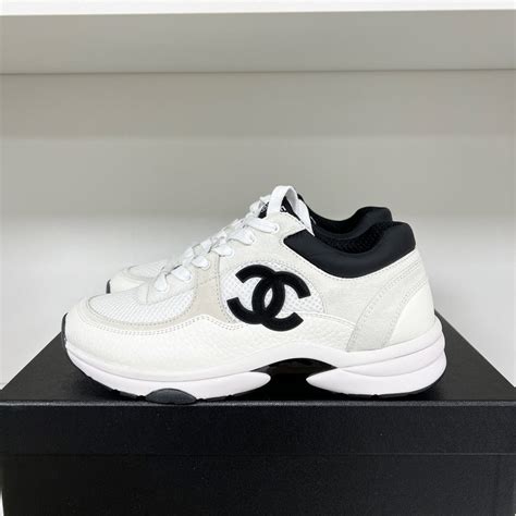 black and white vintage logo chanel shoe etsy|Chanel Black And White Shoes .